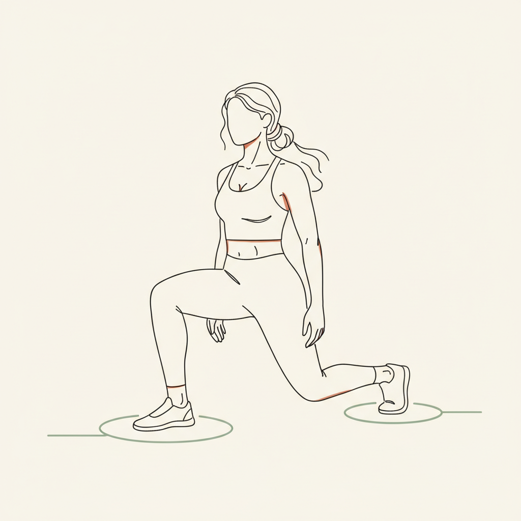 Illustration of Walking Lunges (bodyweight only)