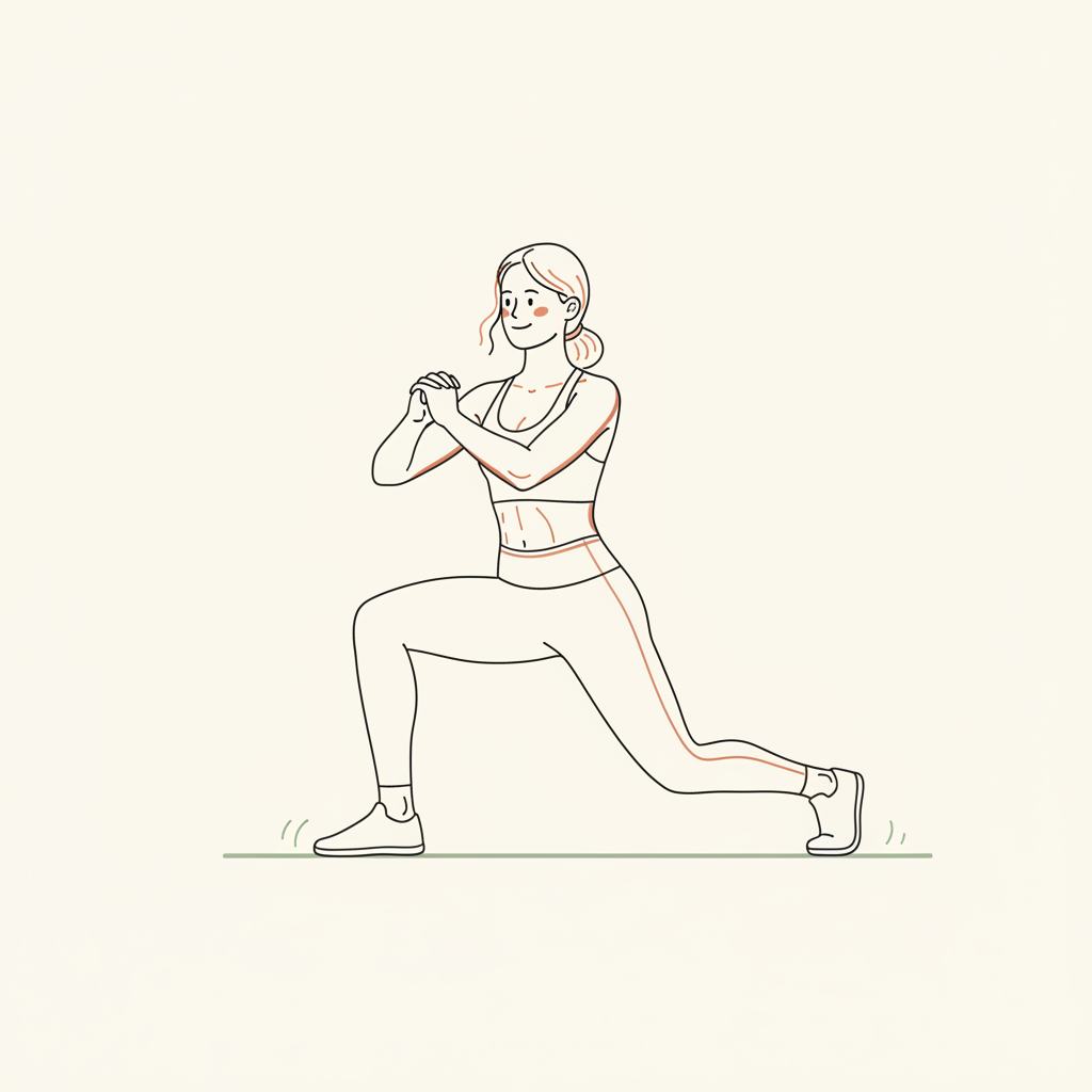 Illustration of Walking Lunges (slow)