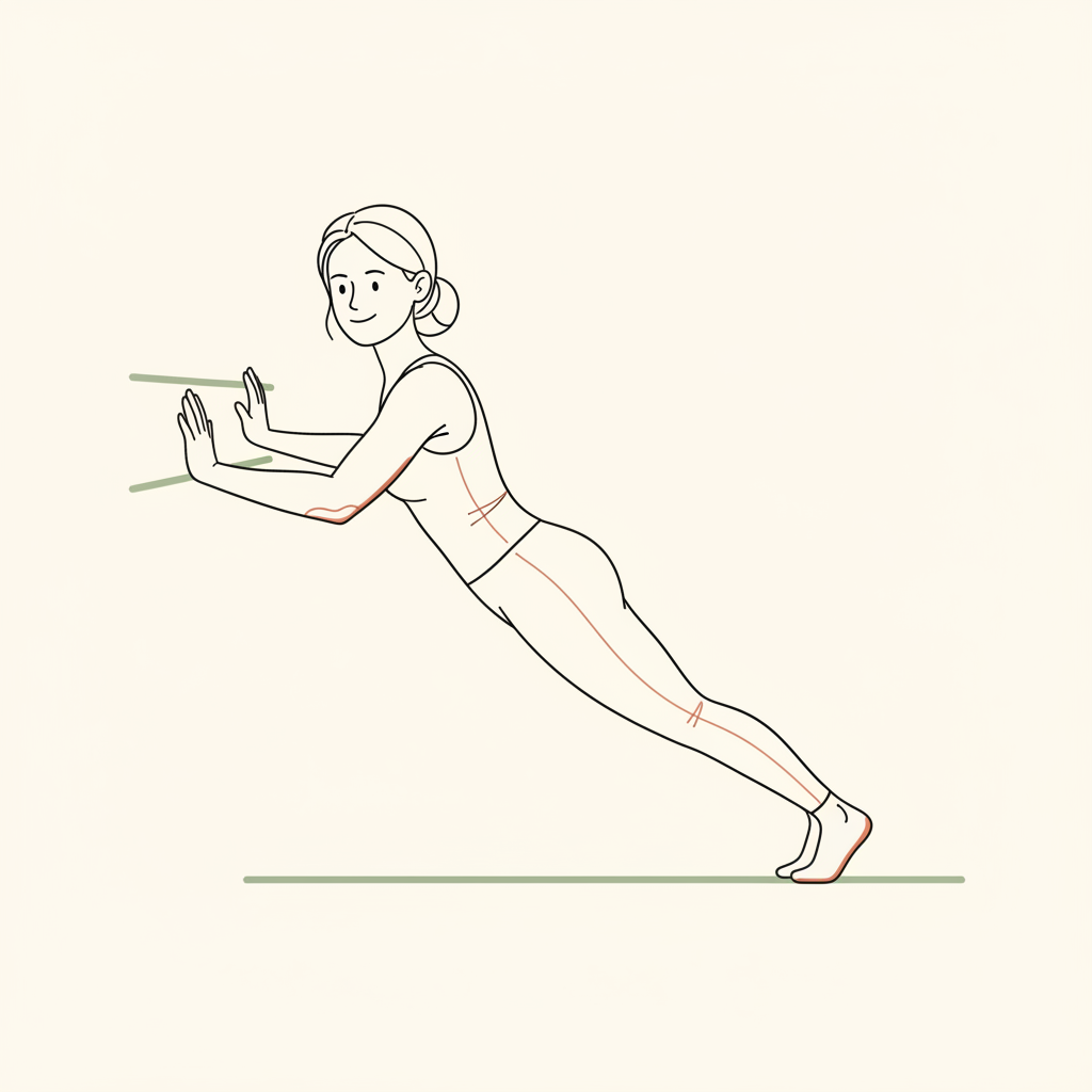Illustration of Wall Push-Up