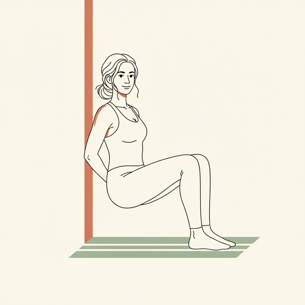Illustration of Wall Sit