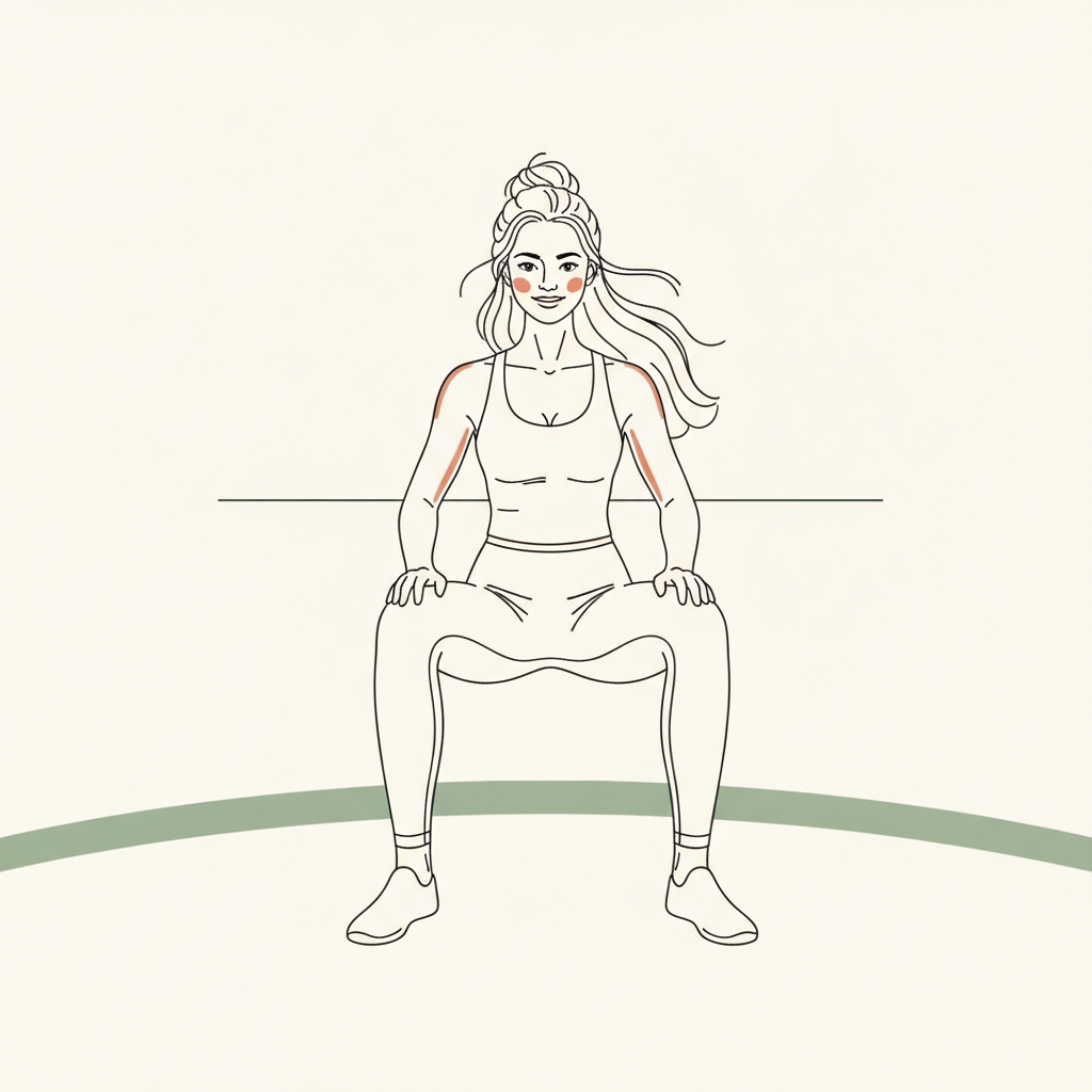 Illustration of Wall Sit (brief hold)