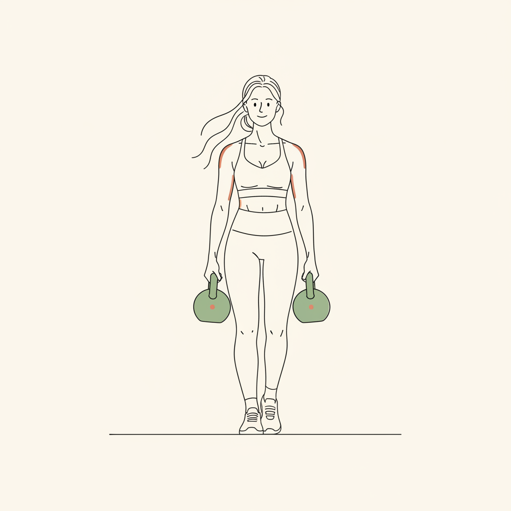 Illustration of Weighted Carry (Farmer's Walk)