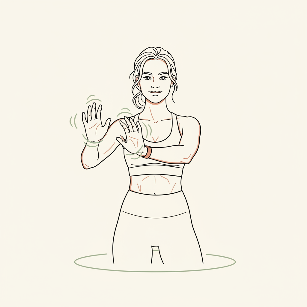Illustration of Wrist Circles & Finger Wiggles